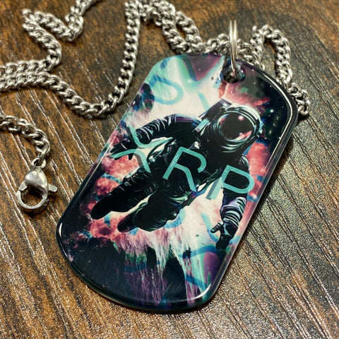 Watermelon Sugar XRP Astronaut | Stainless Steel UV Printed Dog Tag