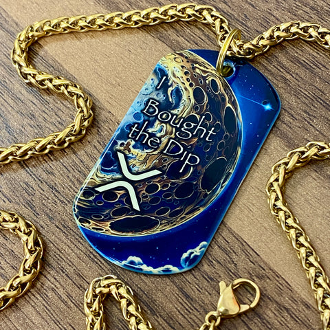 I Bought the XRP Dip! | Stainless Steel UV Printed Dog Tag