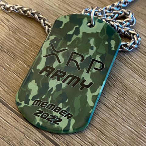 XRP Army Member Edition | Stainless Steel UV Printed Dog Tag