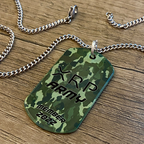XRP Army Member Edition | Stainless Steel UV Printed Dog Tag