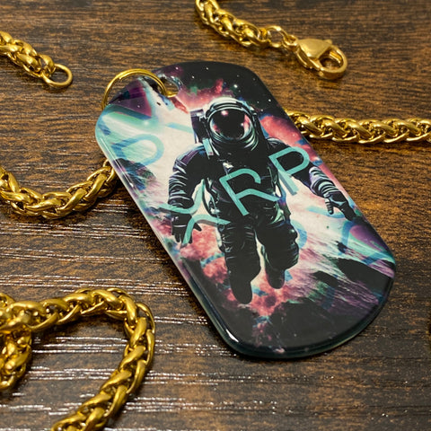 Watermelon Sugar XRP Astronaut | Stainless Steel UV Printed Dog Tag