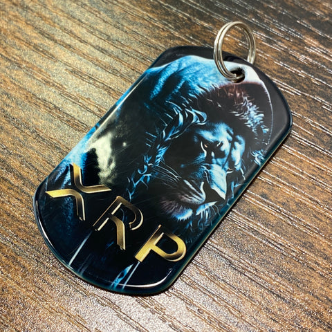 Navy XRP Lion | Stainless Steel UV Printed Dog Tag