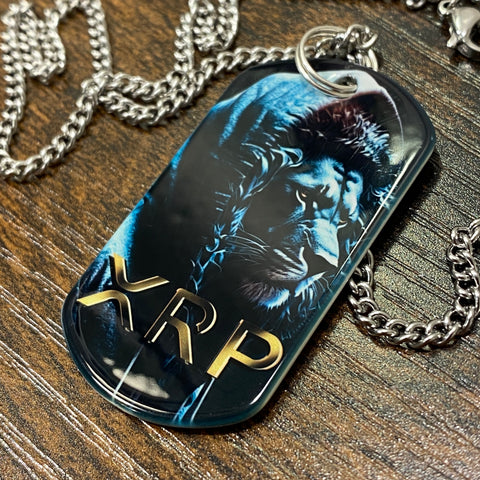Navy XRP Lion | Stainless Steel UV Printed Dog Tag
