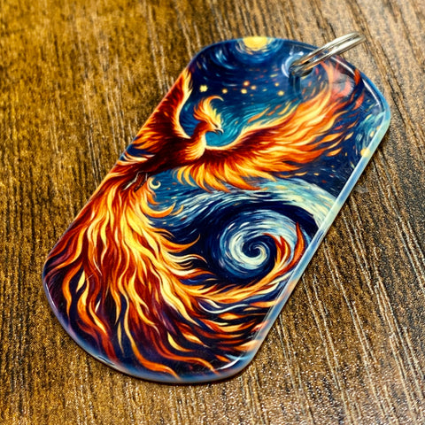 Space Phoenix | Stainless Steel UV Printed Dog Tag