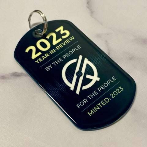 Stellar Golden Phoenix Rising | Stainless Steel Sublimated Dog Tag