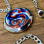 Blue and Red | Machined Pendant