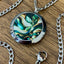 Green and Gold | Machined Pendant