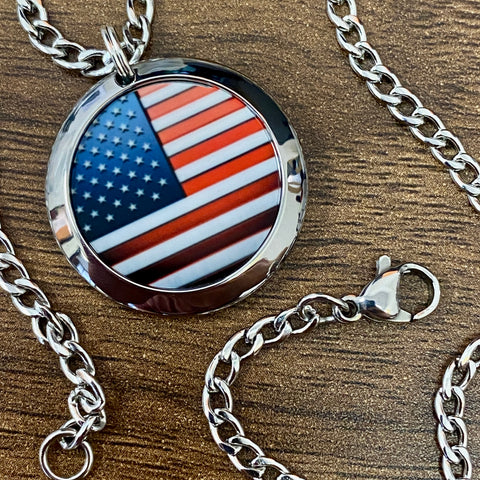 American Flag | Machined Pendant