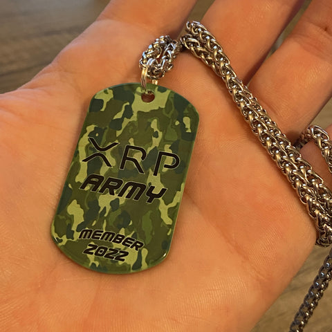 XRP Army Member Edition | Stainless Steel UV Printed Dog Tag