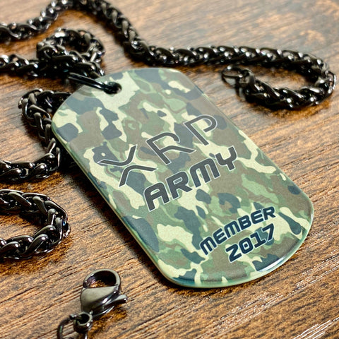 XRP Army Member Edition | Stainless Steel UV Printed Dog Tag